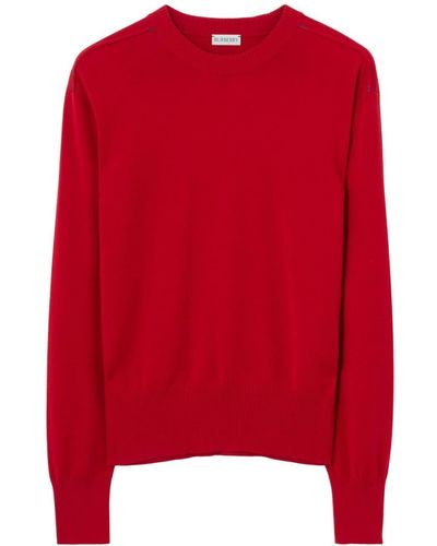 Burberry Long-sleeve Wool Sweater - Red