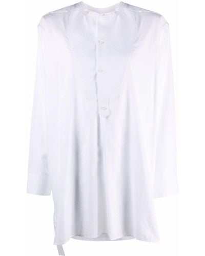 Rodebjer Collarless Long-sleeved Tunic - White