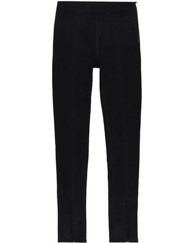 Rick Owens Front-slit Denim leggings - Black