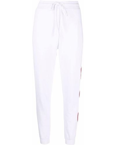Love Moschino Pantalon de jogging à détails de cœurs - Blanc