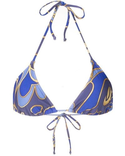 Lygia & Nanny Bikini Met Grafische Print - Blauw