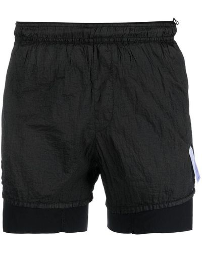 Satisfy Pantalones cortos de running a capas - Negro