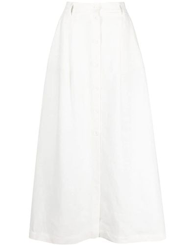 P.A.R.O.S.H. A-line Long Skirt - White
