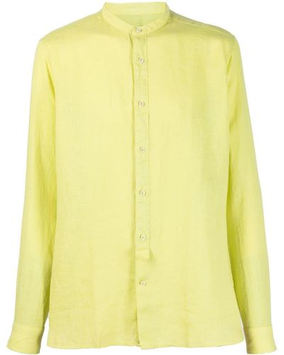 Tintoria Mattei 954 Long-sleeve Linen Shirt - Yellow