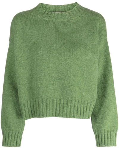 Pringle of Scotland Cropped Cashmere Sweater - Green
