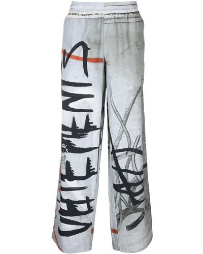 Vetements Pantalones de chándal Graffiti con logo - Gris