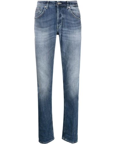 Dondup Vaqueros slim de talle medio - Azul