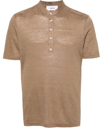 Lardini Fine-knit Slub T-shirt - Brown