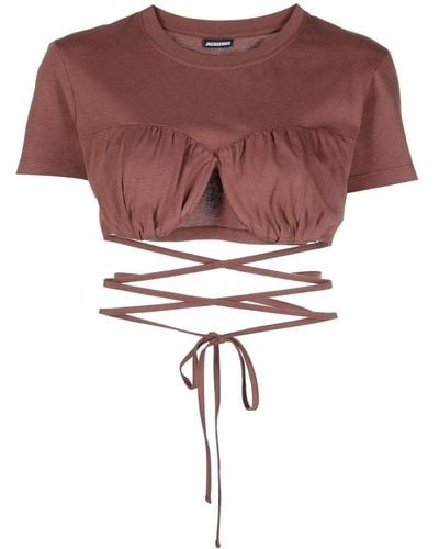 Jacquemus Cropped Top - Bruin