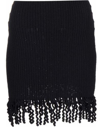 Dion Lee Minijupe Wave en crochet - Noir