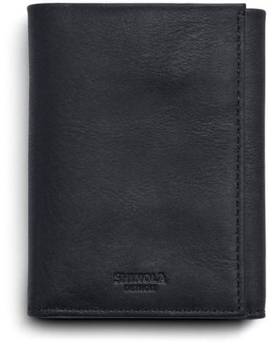 Shinola Tri-fold Leather Wallet - Black