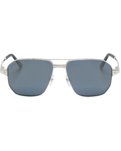 Cartier Gafas de sol Santos de Cartier con montura estilo piloto - Azul