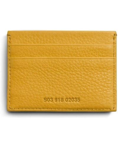 Shinola Grained Leather Wallet - Yellow