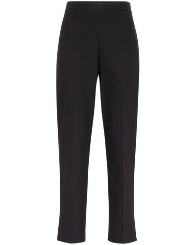 Brunello Cucinelli High-waisted Cropped Trousers - Black