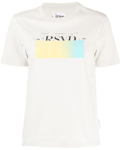 Izzue T-shirt girocollo con stampa grafica - Bianco
