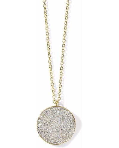 Ippolita 18kt Yellow Gold Stardust Large Flower Disc Diamond Pendant Necklace - Metallic