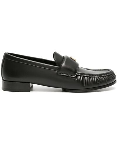 Givenchy Leren Loafers Met Ruches - Zwart
