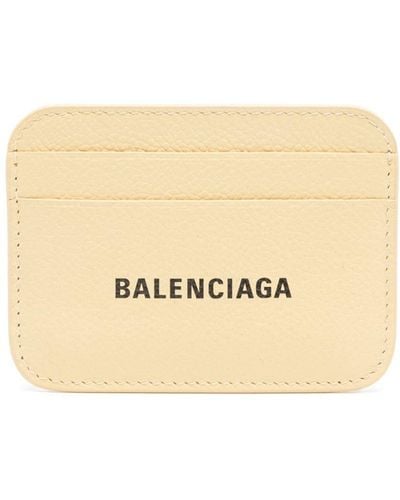Balenciaga Cash Leather Cardholder - Natural
