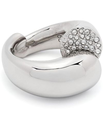 Lanvin Ring mit CC - Weiß