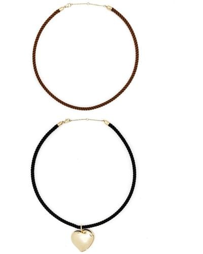 Yvonne Léon 9kt Yellow Gold Coeur Charm Necklace - Metallic
