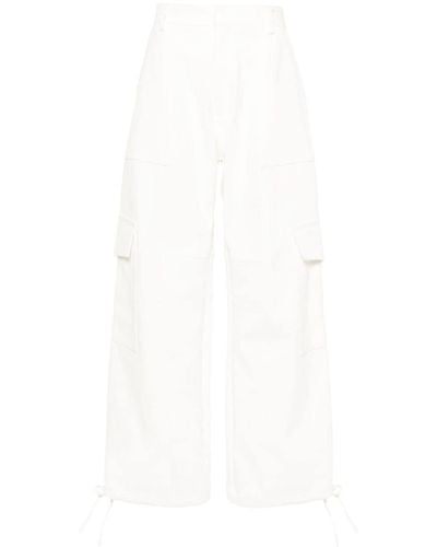 Moschino Cargo Straight Trousers - White