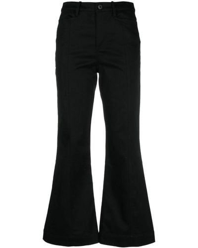Proenza Schouler Cropped Flared Trousers - Black