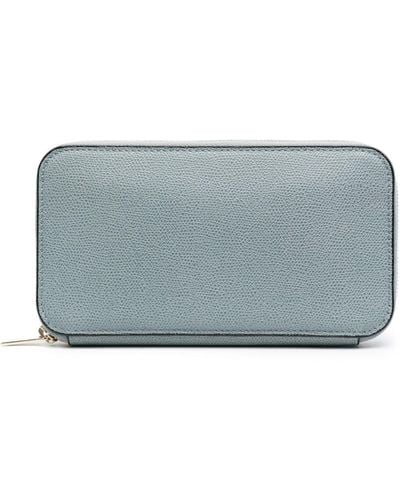 Valextra Zipped Continental Wallet - Grey