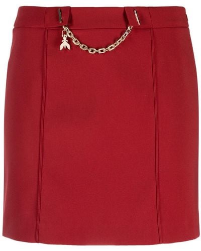 Patrizia Pepe Essential Crepe Mini Skirt - Red