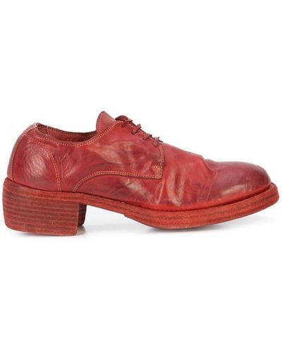 Guidi Lace-up Heeled Shoes - Rood
