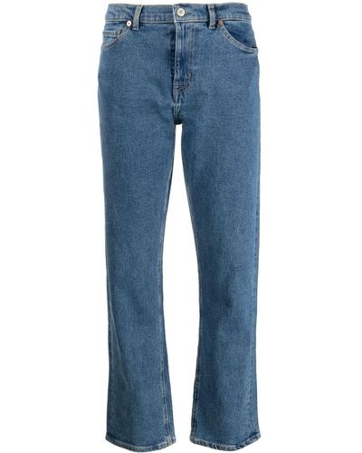 PS by Paul Smith Halbhohe Cropped-Jeans - Blau