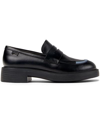 Camper Dean mismatched leather loafers - Nero