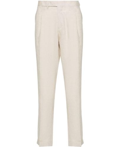 Briglia 1949 Pleated Tapered Trousers - Natural