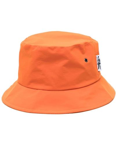 Mackintosh Sombrero de pescador Pelting con logo - Naranja
