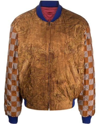 Pierre Louis Mascia Quilted Reversible Jacket - Brown