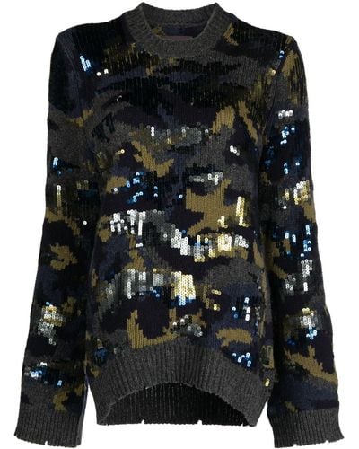 Zadig & Voltaire Sequin-embellished Merino-wool Sweater - Black