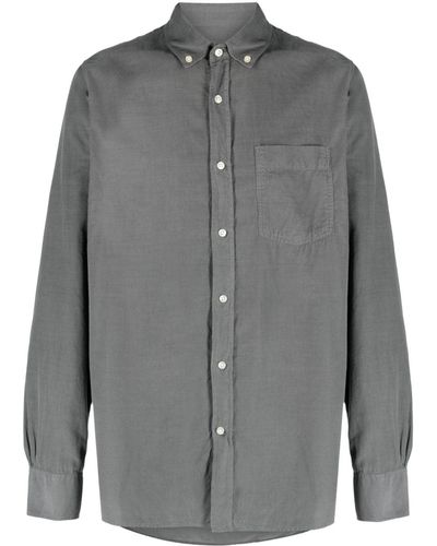 Officine Generale Long-sleeve Corduroy Shirt - Gray