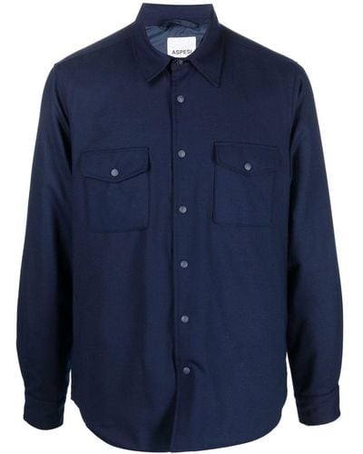 Aspesi Button-up Overhemd - Blauw