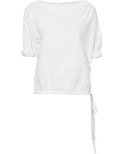 Proenza Schouler Camiseta Addison de manga farol - Blanco