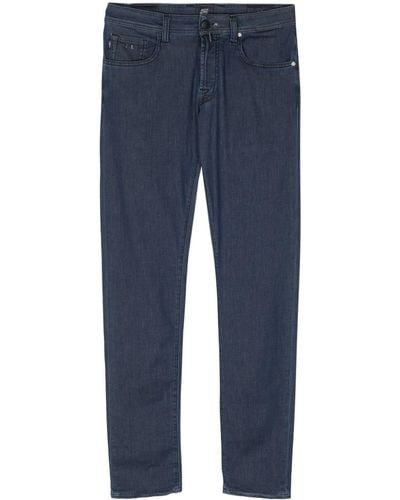 Sartoria Tramarossa Skinny-leg Cotton-blend Jeans - Blue