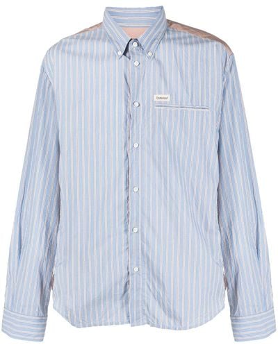 DSquared² Striped Button-up Cotton Shirt - Blue