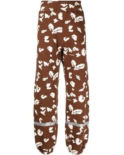 Undercover Abstract-print Track Pants - Brown