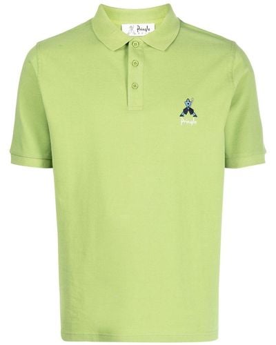 Pringle of Scotland Geometric George Golf Polo Shirt - Green