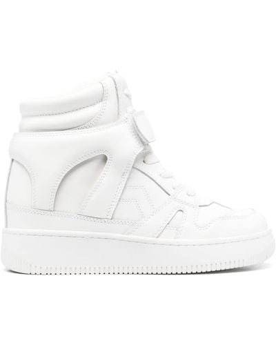 Isabel Marant Ellyn Leather Sneakers - White