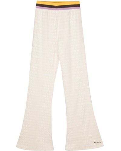 PUMA X Lemlem Geometric Flared Trousers - White