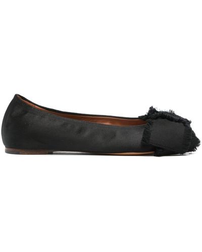 Lanvin Bow-embellished Ballerina Shoes - Black
