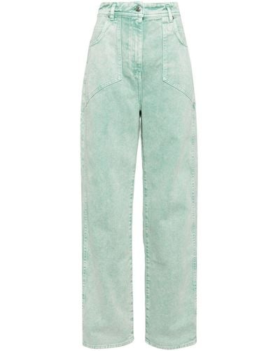 IRO Wide-leg high-rise jeans - Grün