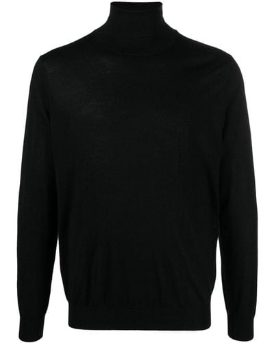 Laneus Roll-neck Fine-knit Jumper - Black