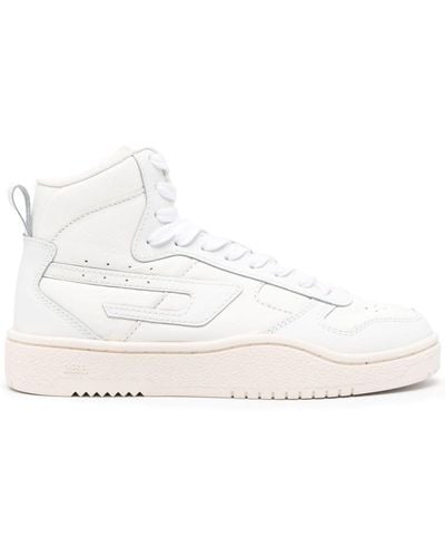DIESEL S-ukiyo High-top Leather Trainers - White
