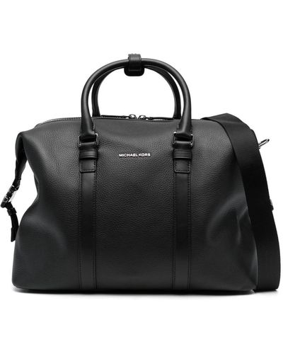 Michael Kors Md Commuter Leather Duffle Bag - Black