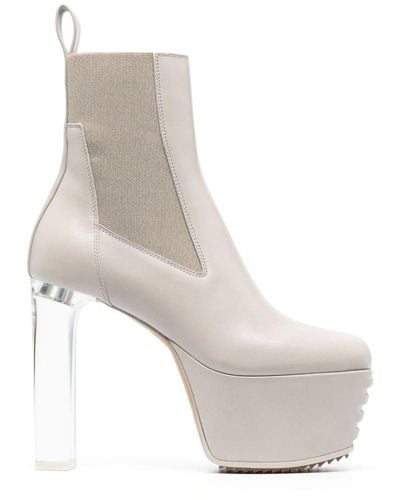 Rick Owens 130mm Square-toe Boots - White